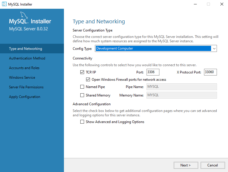 Как создать базу данных в Windows